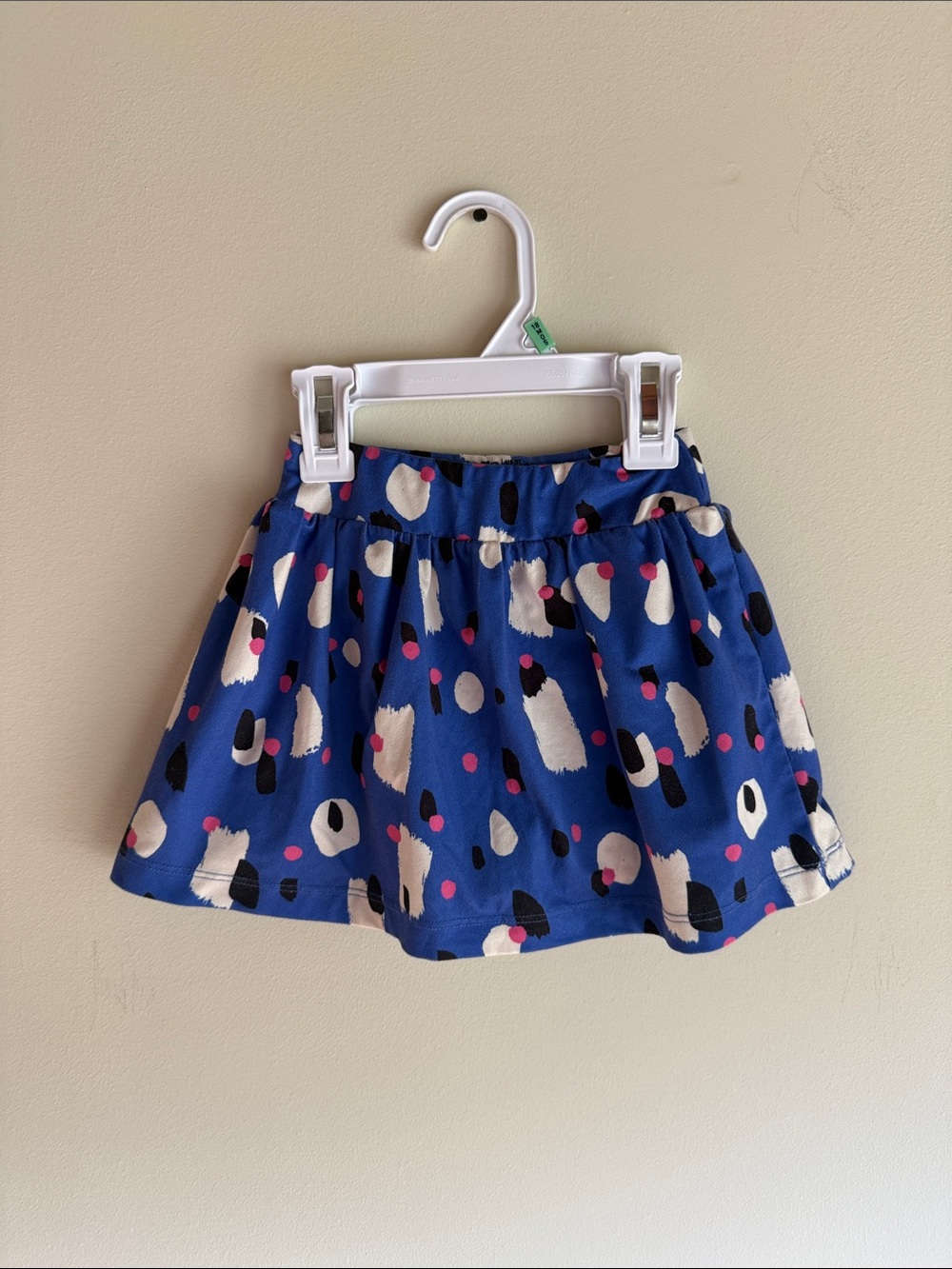 HANNA ANDERSSON Blue Printed Polka Dot Toddler Skort